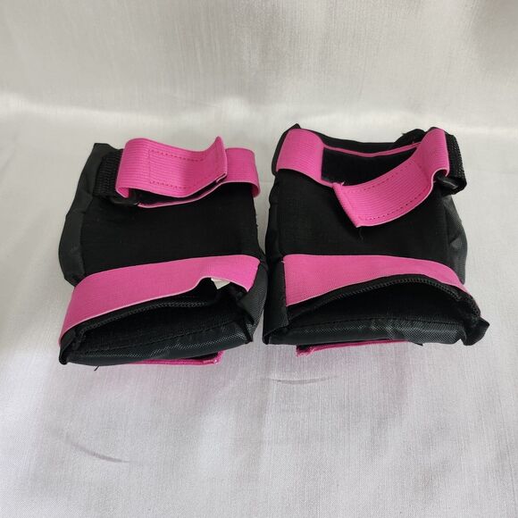 Razor Kids Knee Pads - Black With Pink Polka Dots Adjustable Straps Durable Prot - Picture 2 of 3